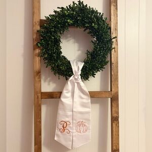 Embroidered Pumpkin Wreath Sash with Monogram